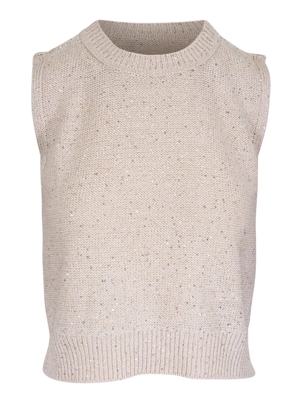 Sequin-Embellished Sleeveless Top