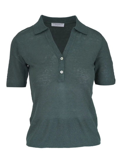 Short-Sleeve Polo Top
