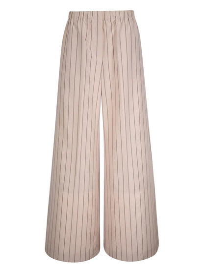 Striped Wide-Leg Trousers