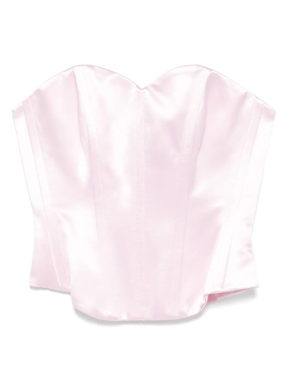 Strapless Duchess-Satin Top