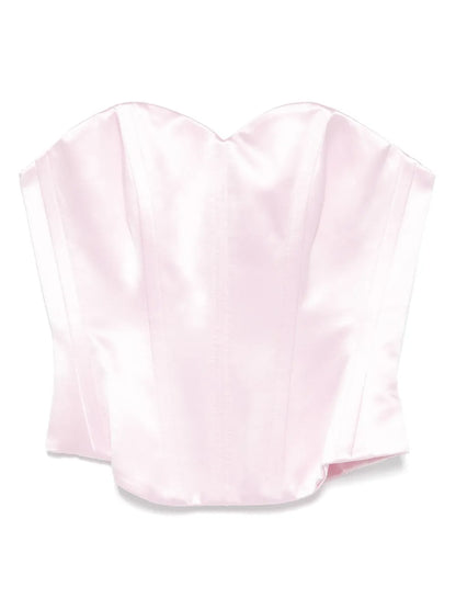 Strapless Duchess-Satin Top