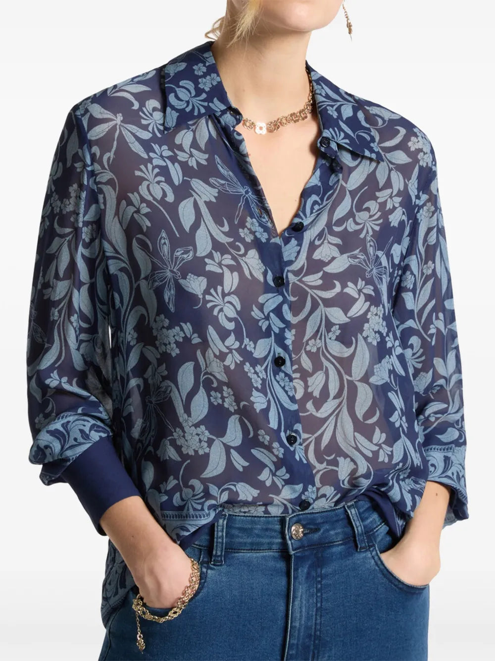 Foral-Print Shirt