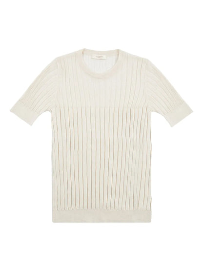 Ribbed-Knit T-Shirt