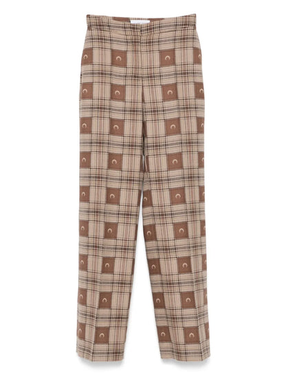 Moon Check-Jacquard Trousers