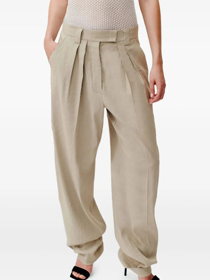 Linen-Blend Trousers