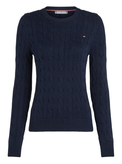 Cable-Knit Crew-Neck Sweater