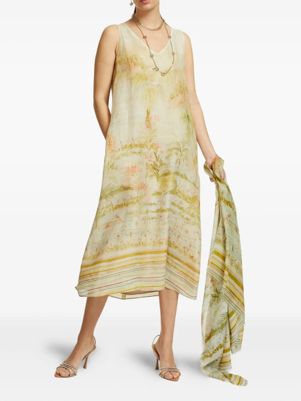 Printed Midi Dress