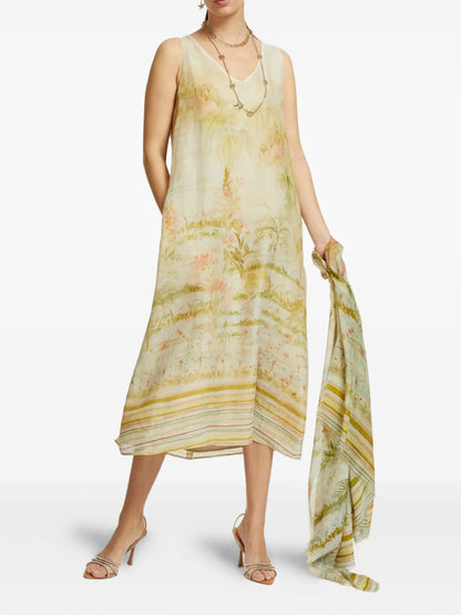 Printed Midi Dress