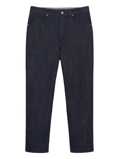 Button-Fastening Jeans