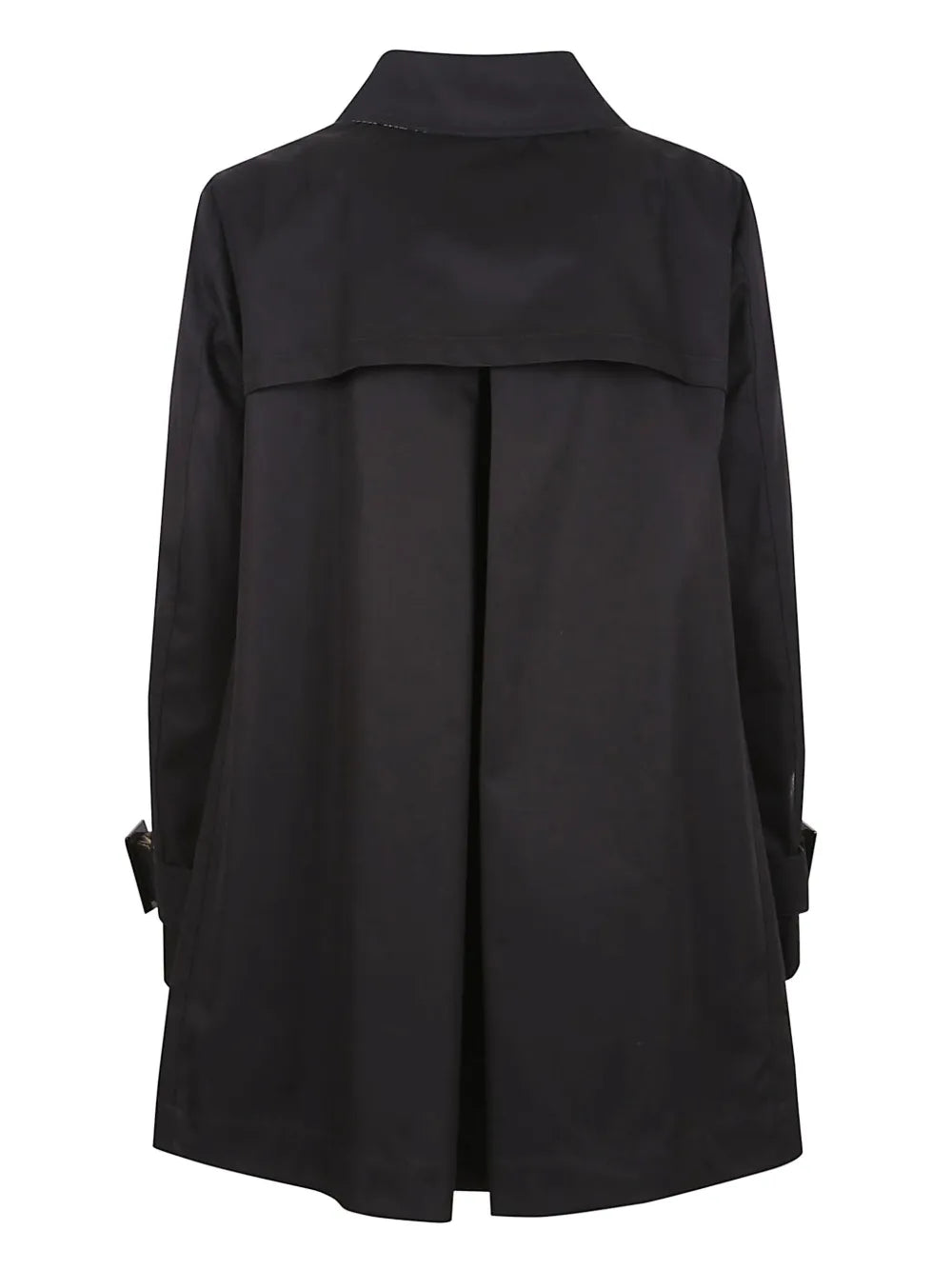 Pleat-Detail Trench Coat