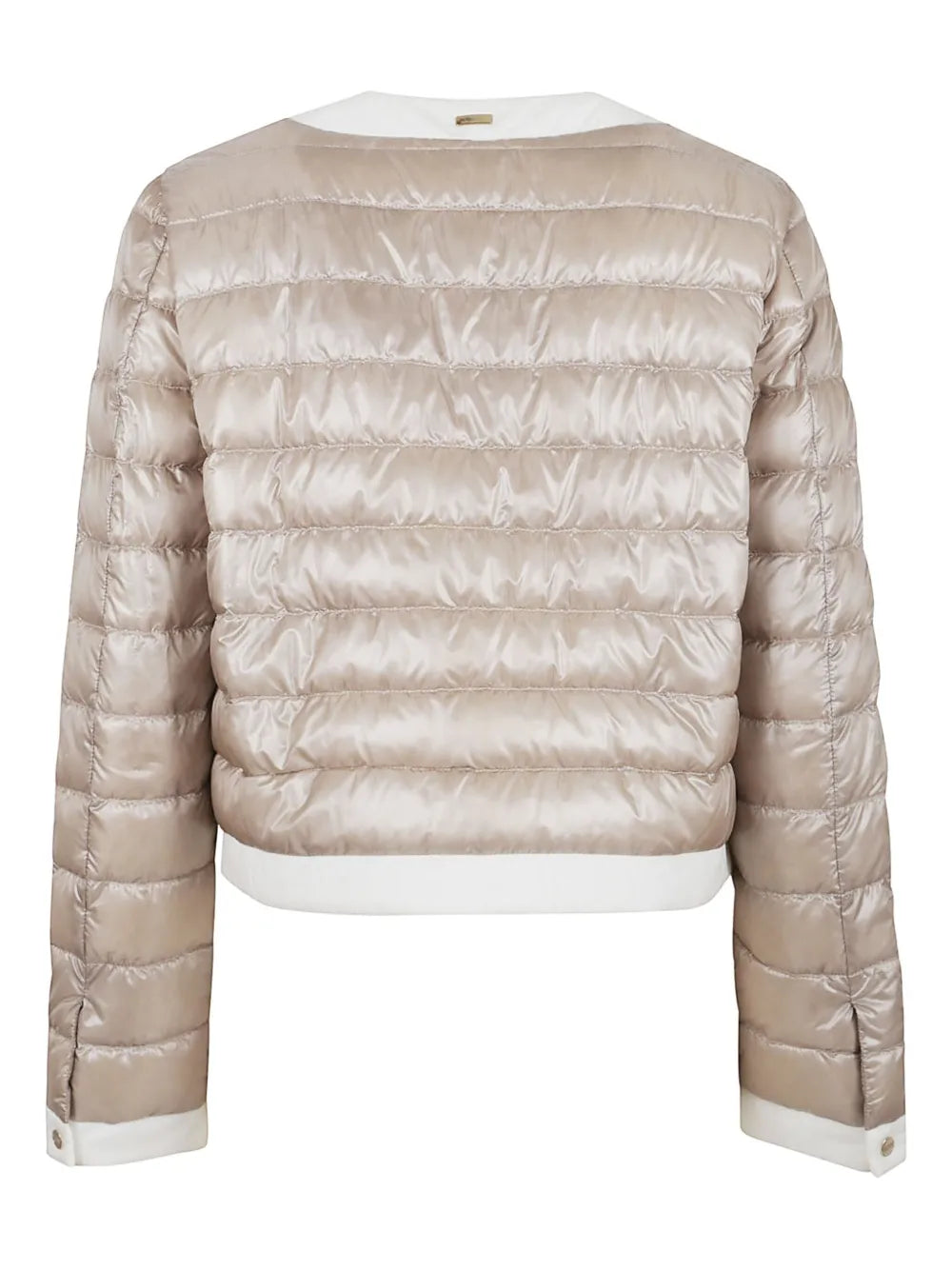 Contrasting-Trim Puffer Jacket
