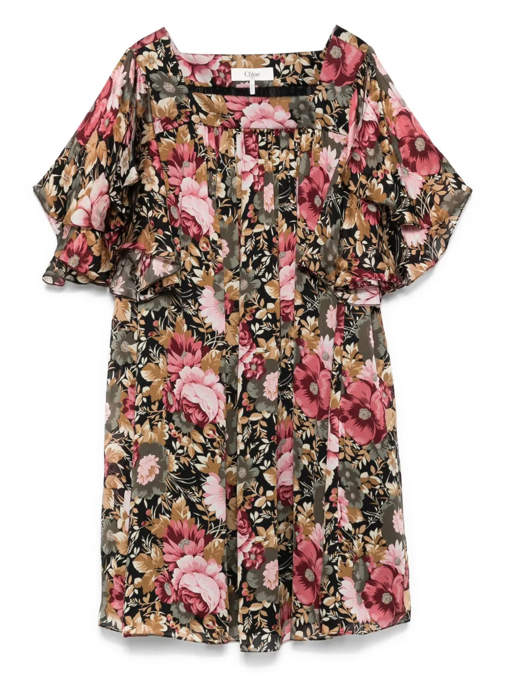 Floral-Print Mini Dress