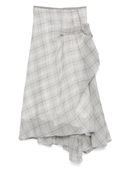 Checked Midi Skirt