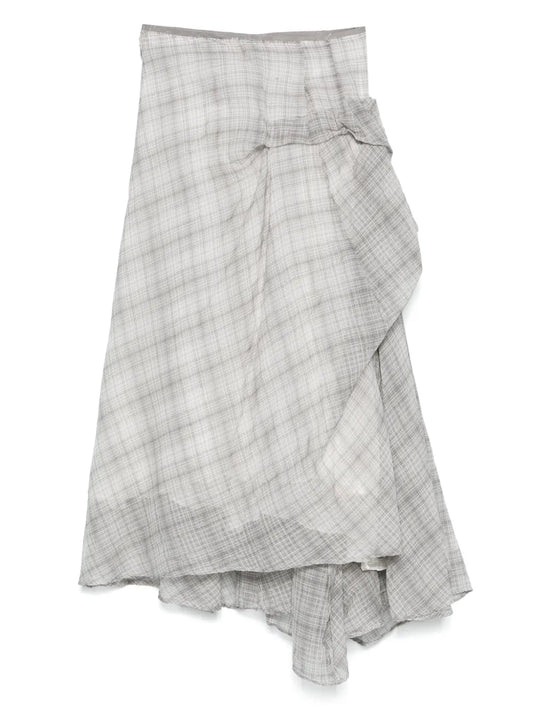 Checked Midi Skirt