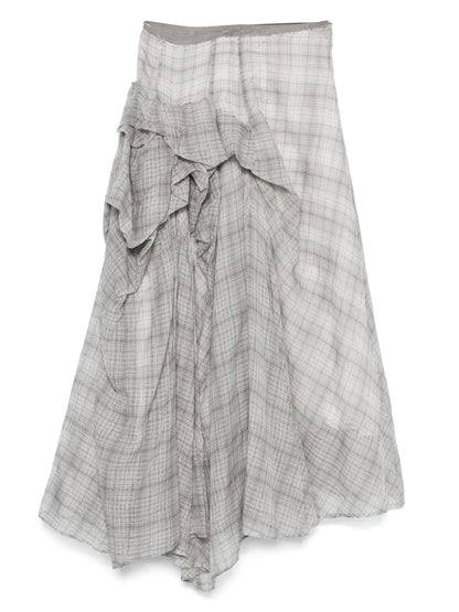 Checked Midi Skirt