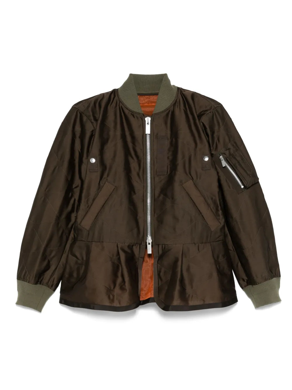 Pleated Bomber Jacket