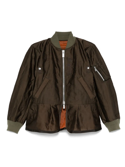 Pleated Bomber Jacket