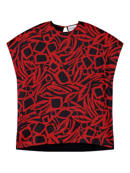 Botanical-Print Blouse