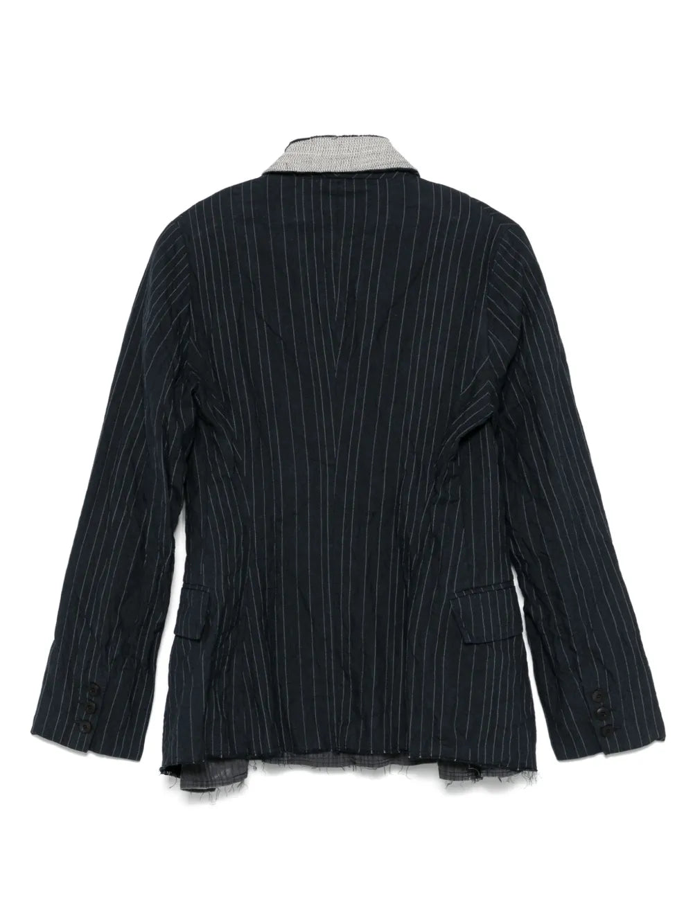 Contrast-Lapels Blazer