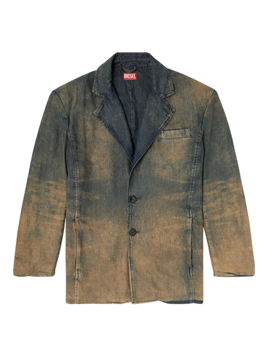 Distressed Denim Blazer
