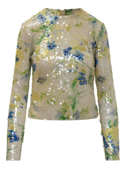 Sequin-Embellished Blouse