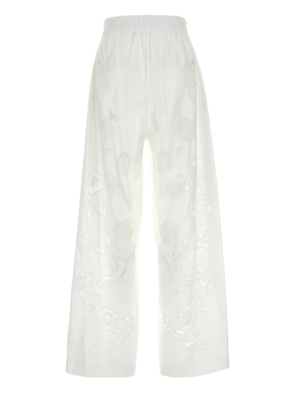 Wide-Leg Poplin Trousers