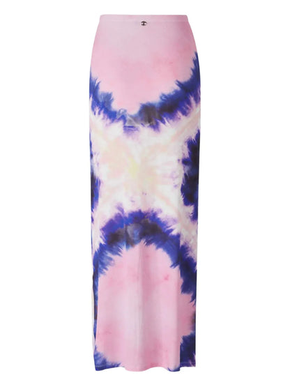 Tie Dye-Print Maxi Skirt