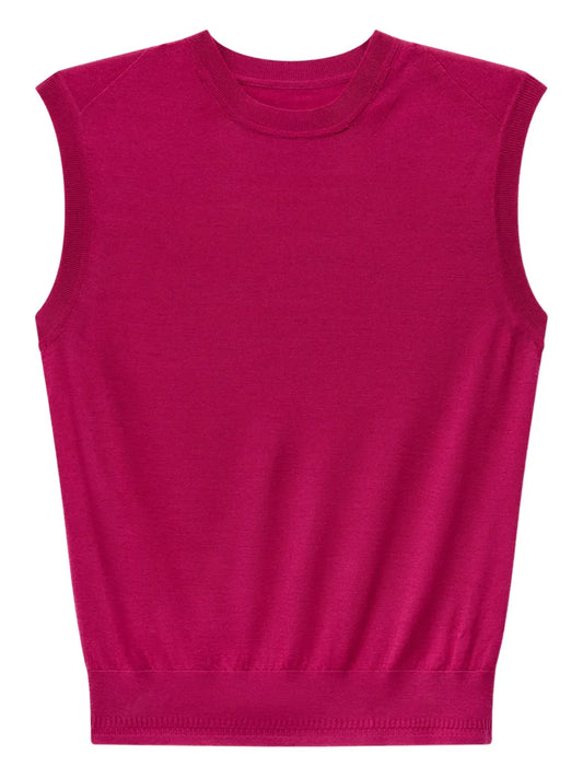 Fine-Knit Wool Top