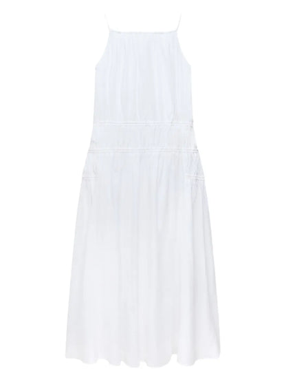 Gathered Scoop-Back Dress