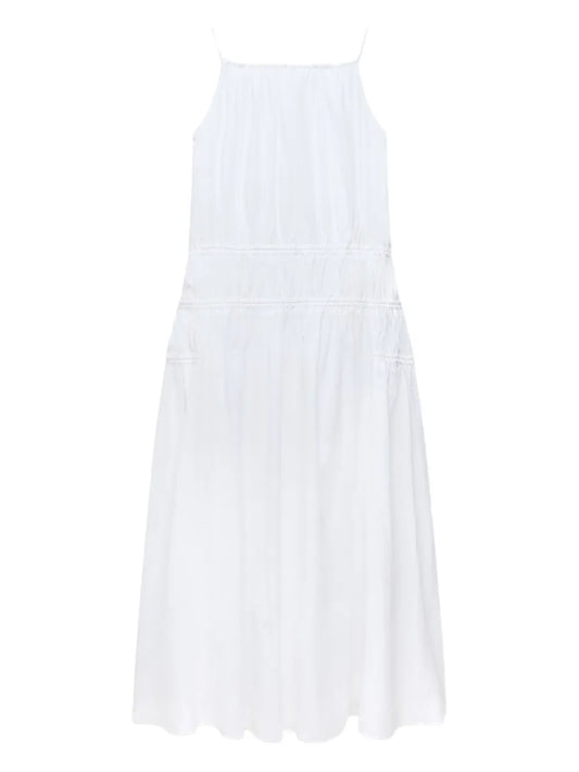 Gathered Scoop-Back Dress