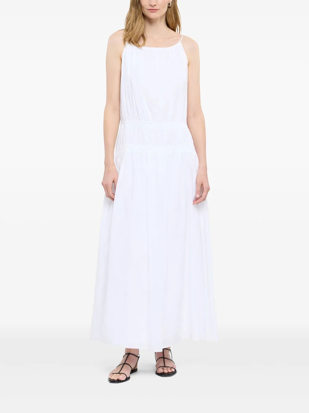 Gathered Scoop-Back Dress