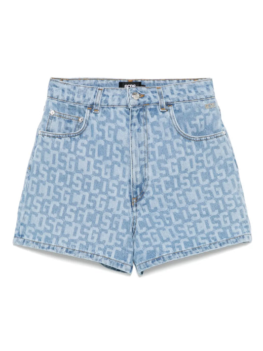 Monogram Denim Shorts