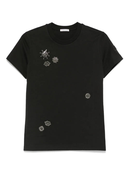 Crystal-Flowers Cotton T-Shirt