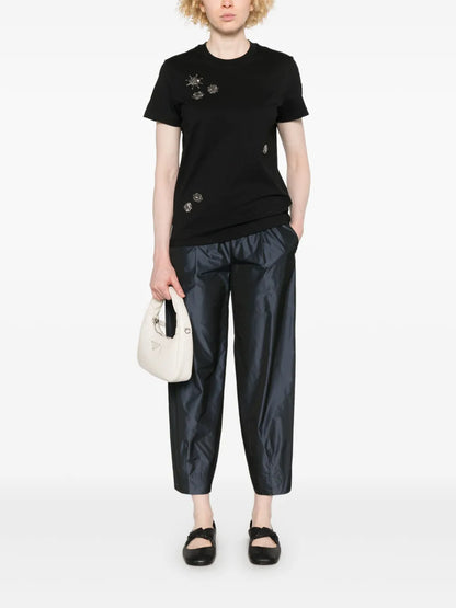 Crystal-Flowers Cotton T-Shirt