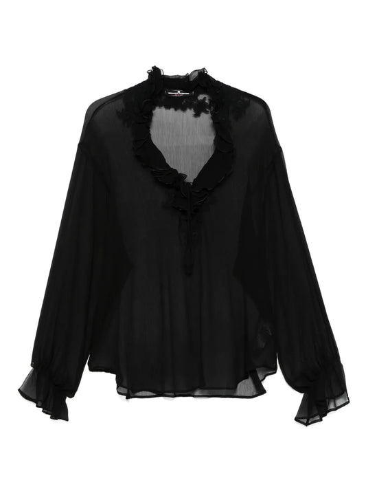 Semi-Sheer Blouse