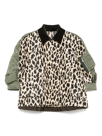 Leopard-Print Bomber Jacket