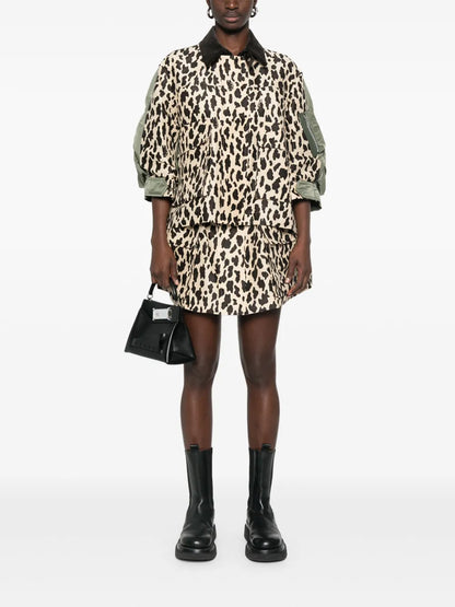 Leopard-Print Bomber Jacket