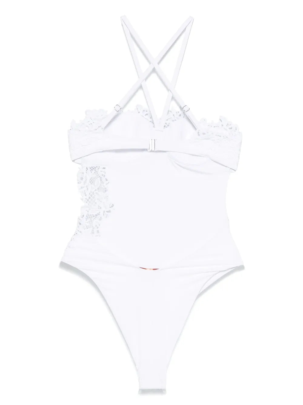 Lace-Panelling Swimsuit