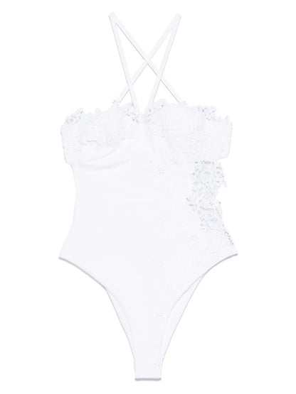 Lace-Panelling Swimsuit