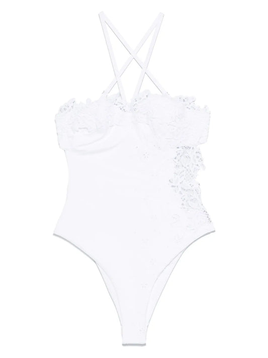 Lace-Panelling Swimsuit