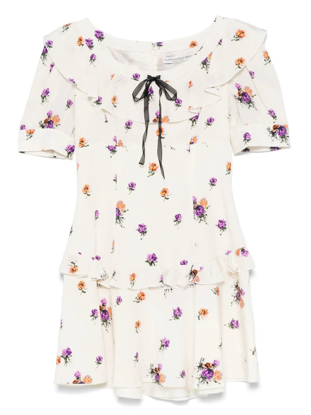 Rose-Print Mini Dres