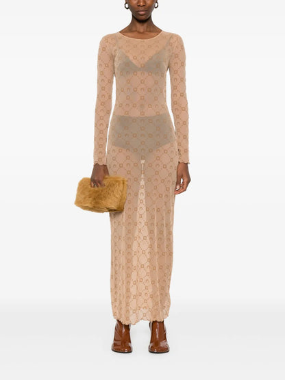 Moonogram Mesh Dress
