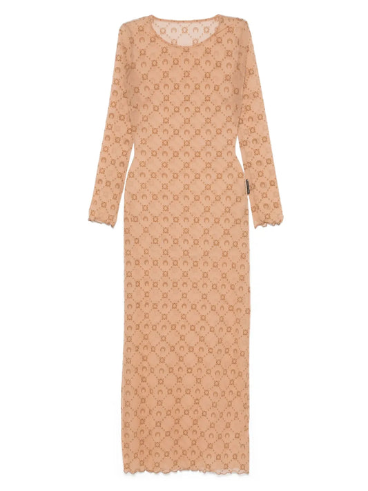 Moonogram Mesh Dress