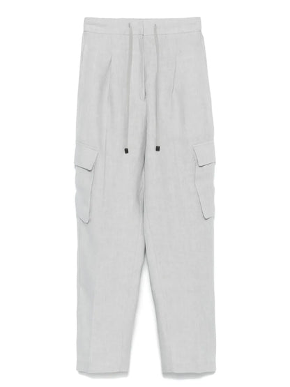 Linen Cargo Trousers