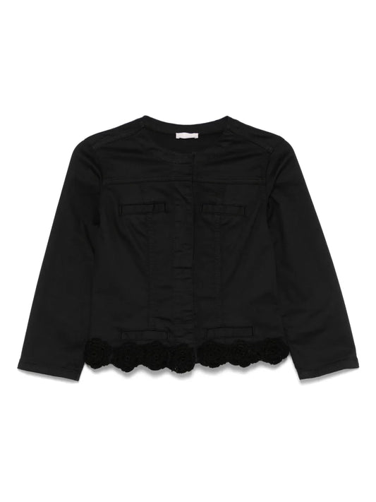 Crochet-Detail Jacket