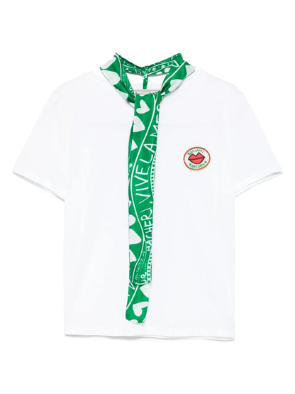 Scarf-Detail T-Shirt