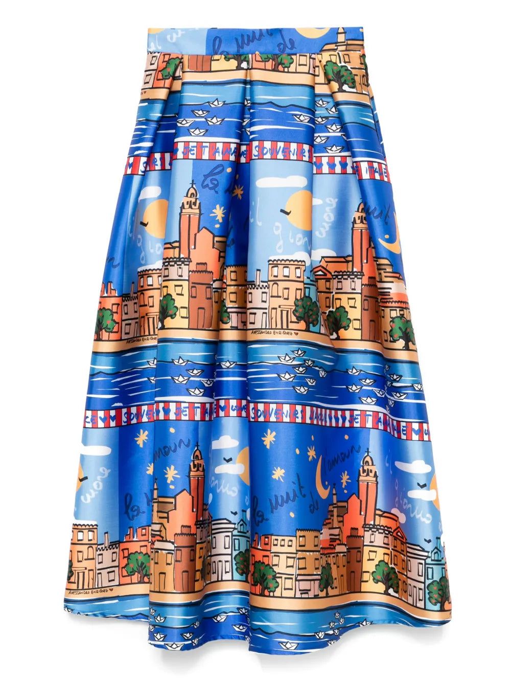 Printed Midi Skirt