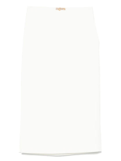 Jewel-Detail Crepe Midi Skirt
