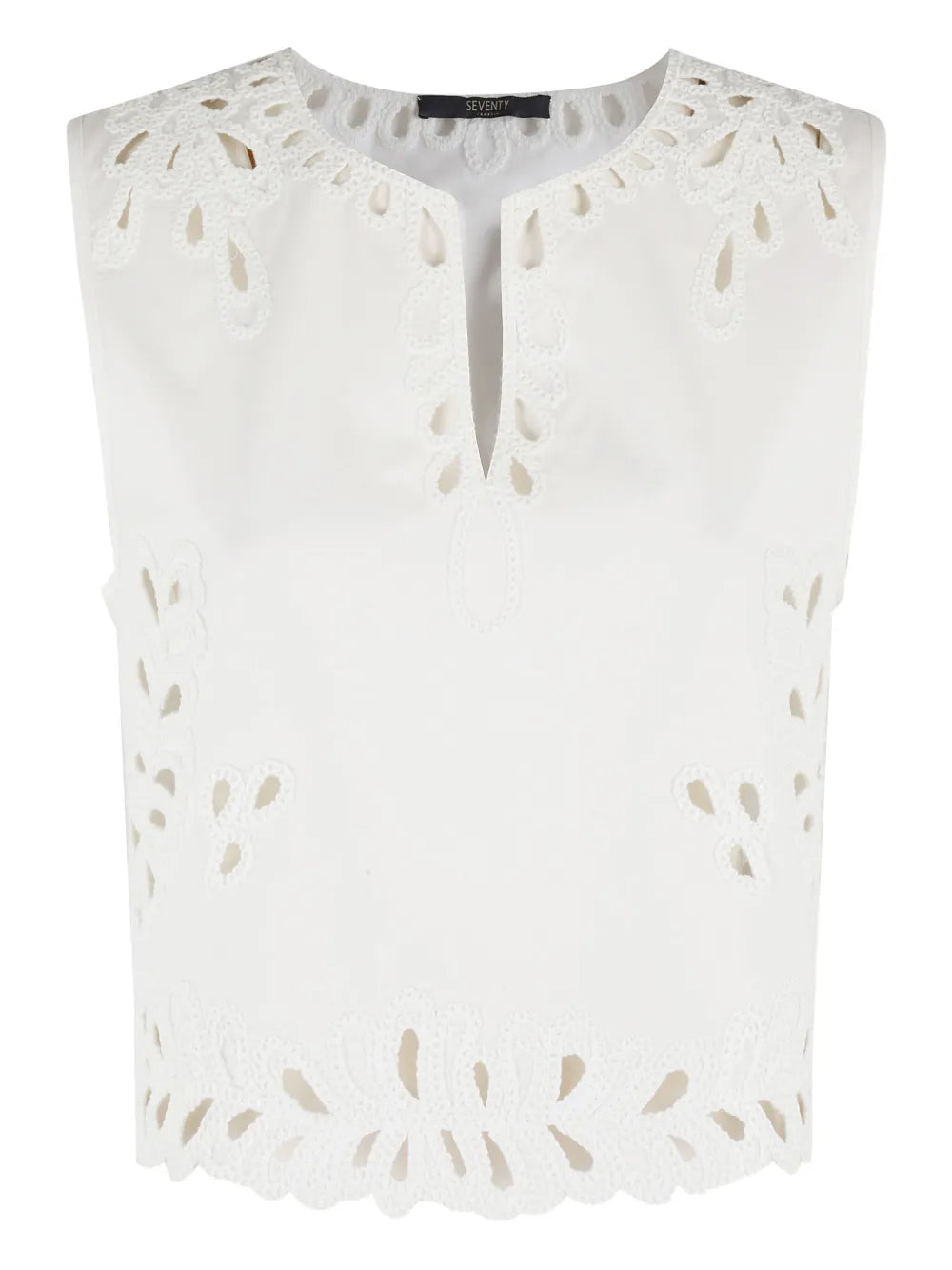 Embroidered-Detail Top