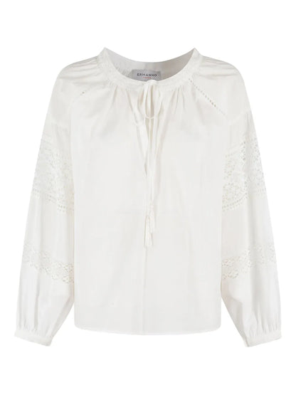 Embroidered-Detail Blouse